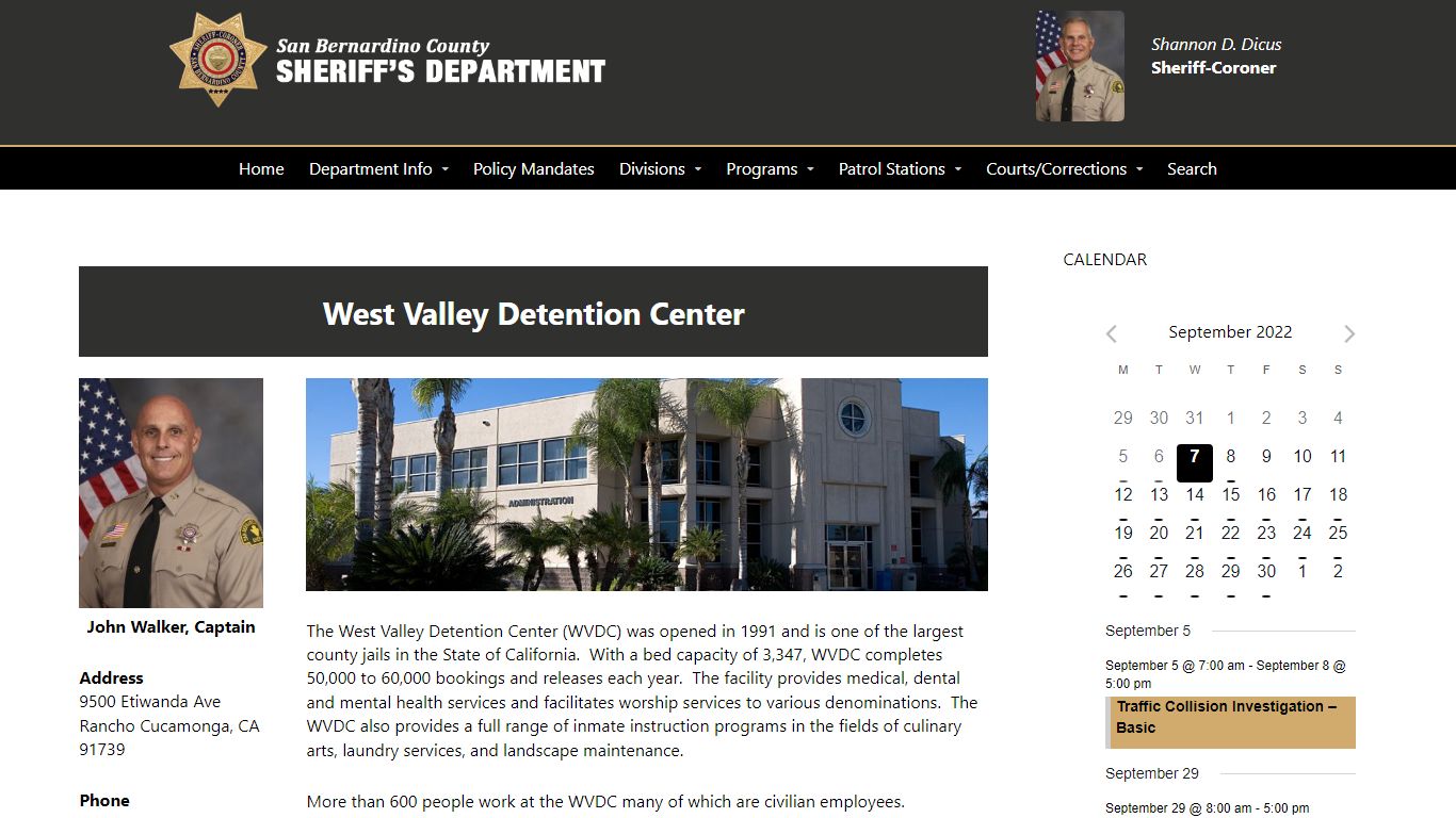 West Valley Detention Center - San Bernardino County, California